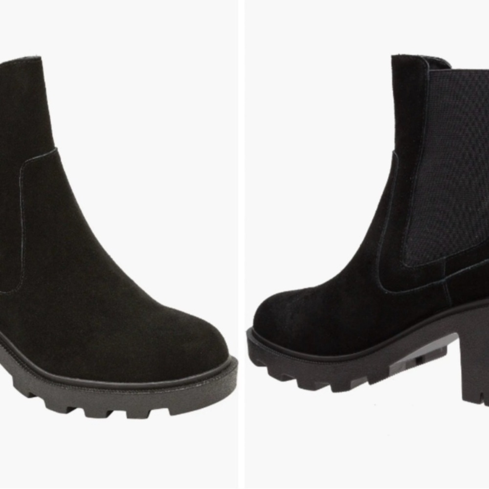 Lisa Vicky Jolt-V Black Suede Chelsea Ankle Boots Sz 8.5M - Picture 4 of 5